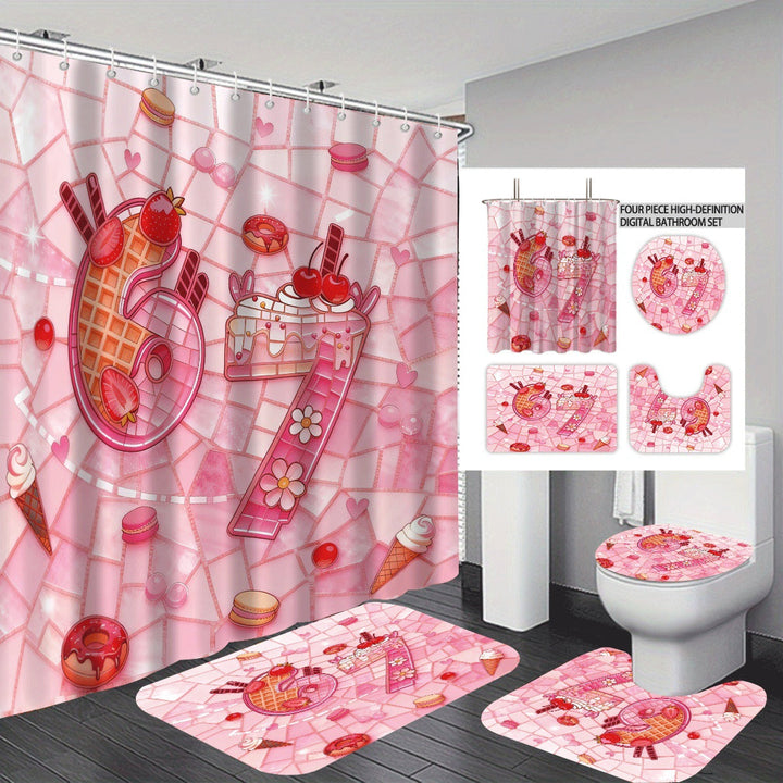 Colorful Dessert-Themed Bathroom Set Kalsten