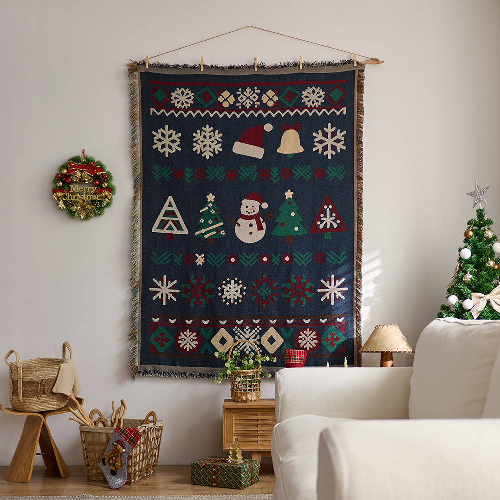 Festive Character-Themed Throw Blanket