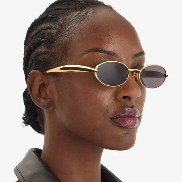 Women's fashionable sunglasses with oval frame and sparkling details Kalsten