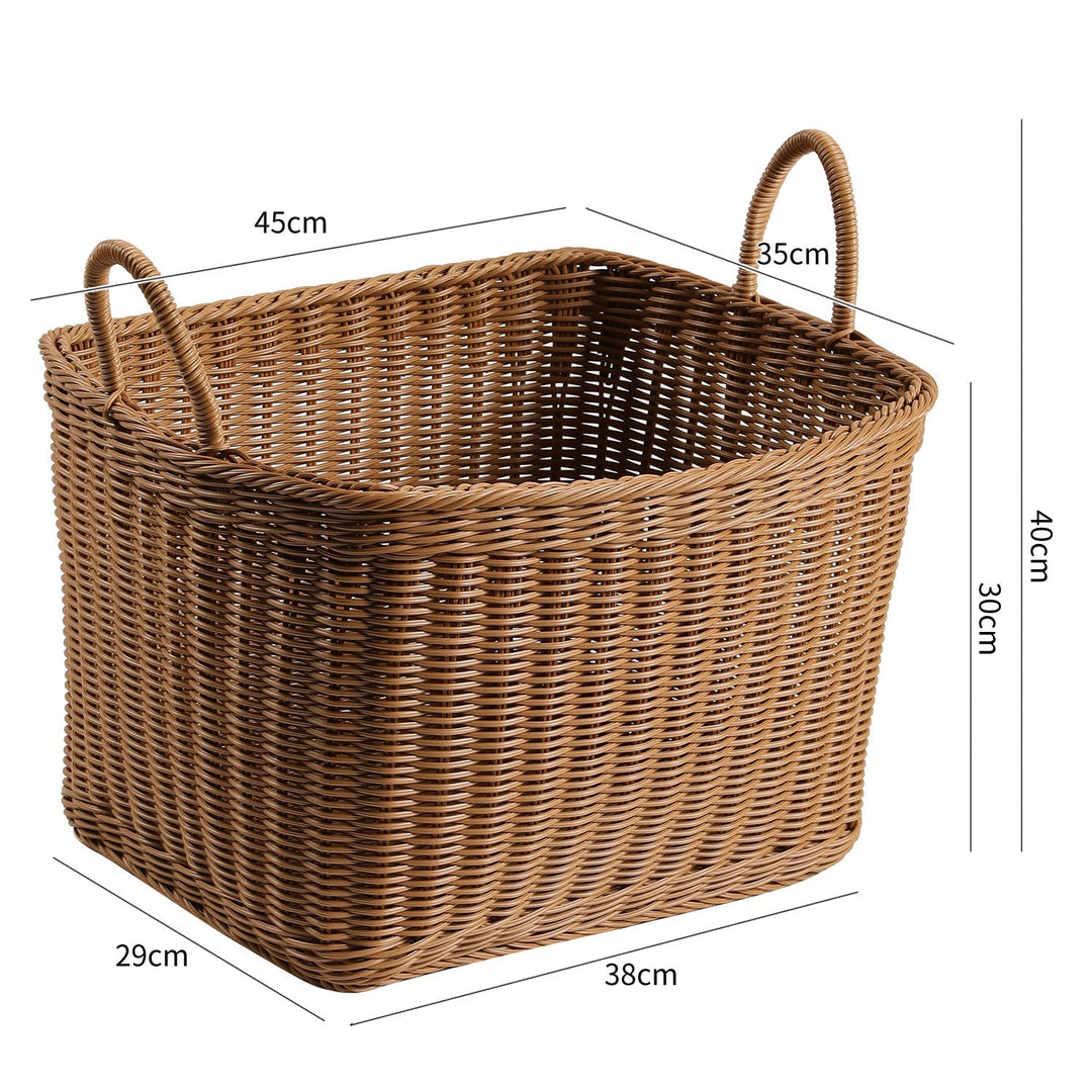 Versatile Handwoven Storage Basket with Ergonomic Handles Kalsten