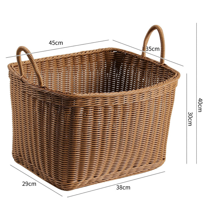 Versatile Handwoven Storage Basket with Ergonomic Handles Kalsten