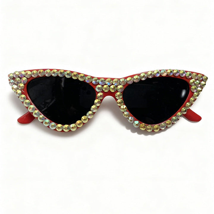 Glamorous Rhinestone-Accented Cat-Eye Sunglasses Kalsten