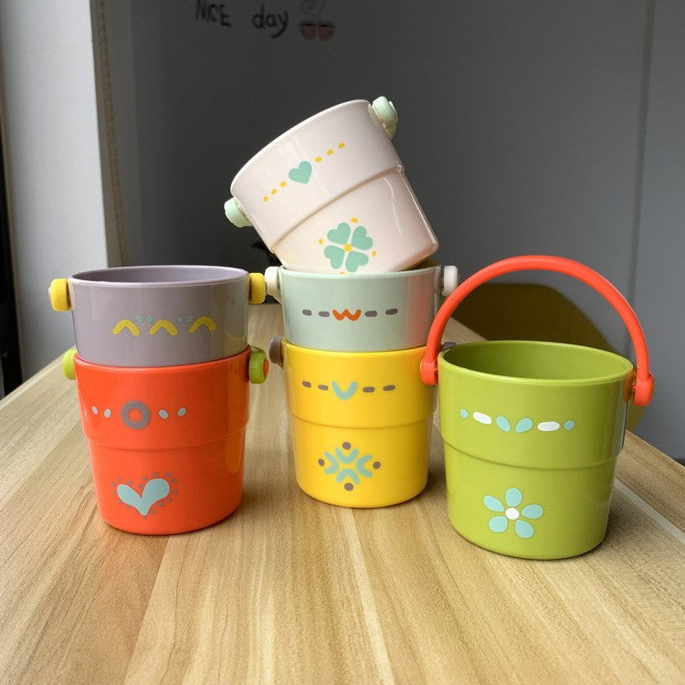 Unisex colorful storage bucket with ergonomic handle Kalsten