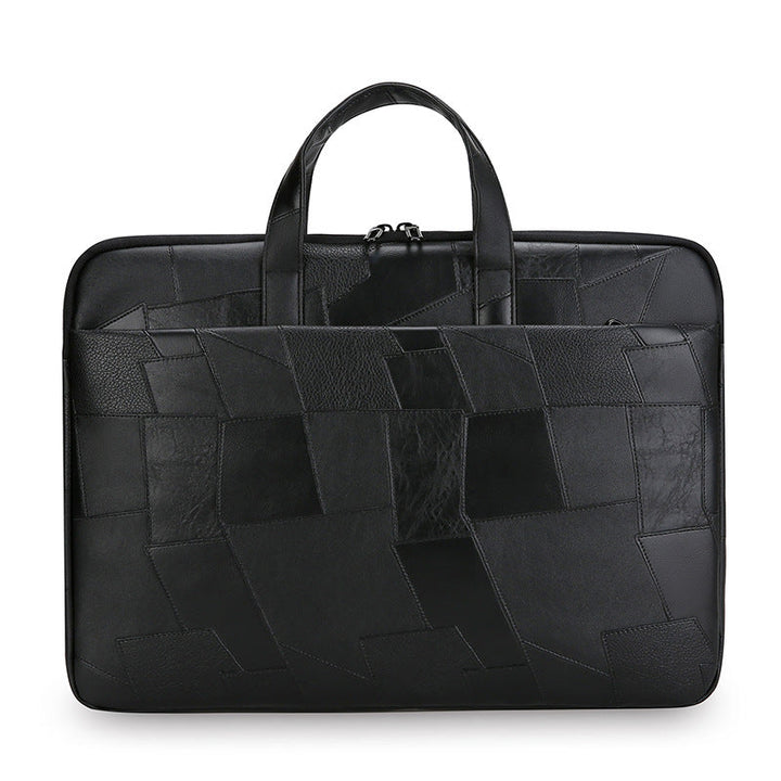 Premium Patchwork Leather Laptop Bag Kalsten