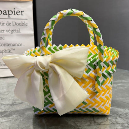 Playful basket bag with bow Acalora