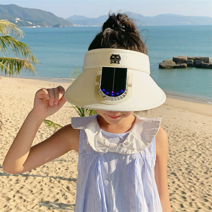 Child-Sunshade with Solar Fan and Integrated LED Lights Kalsten