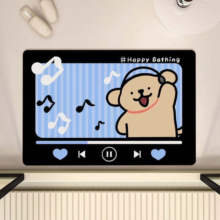 Cartoon-Themed Bath Mat