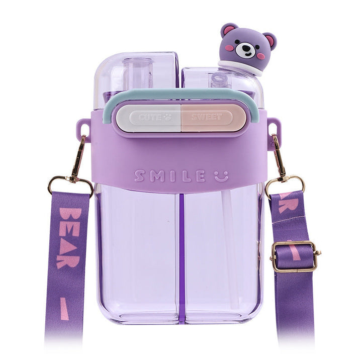 Women's water bottle with interactive design and practical shoulder carrying function Kalsten