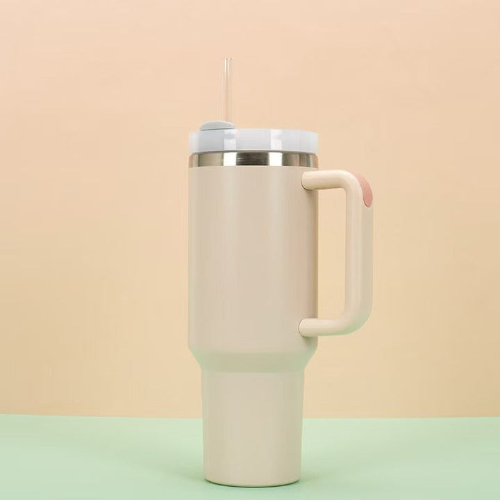 Ladies Insulated Mug with practical handling and integrated straw Kalsten