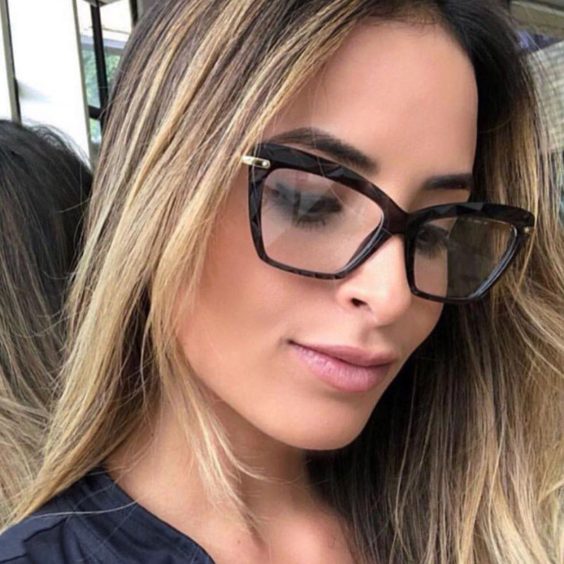 Women's fashionable oversized glasses with elegant metal frame Kalsten