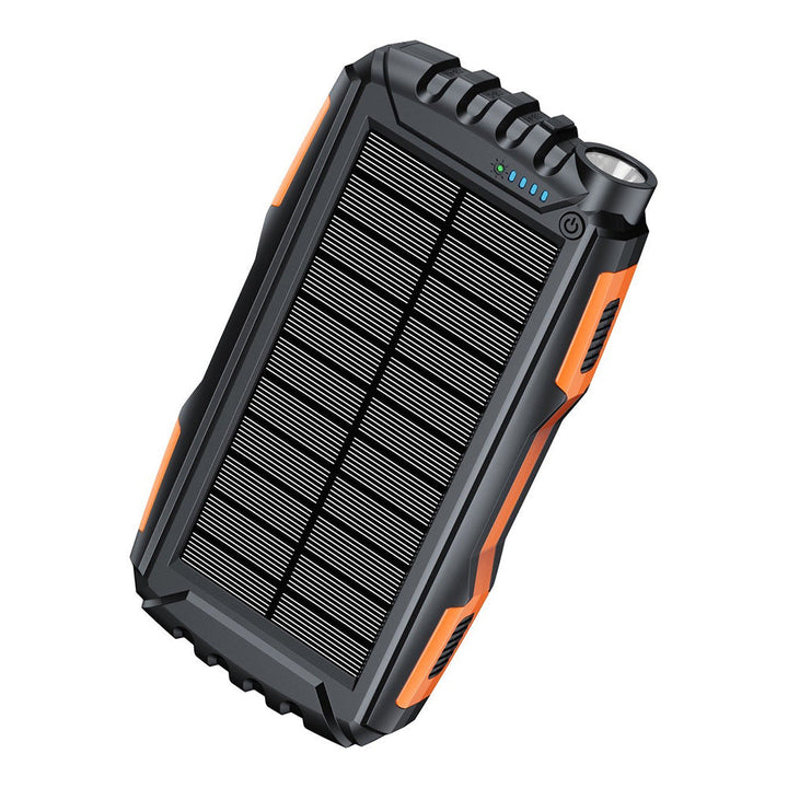 Solar-powered power bank with LED flashlight and sturdy housing Kalsten