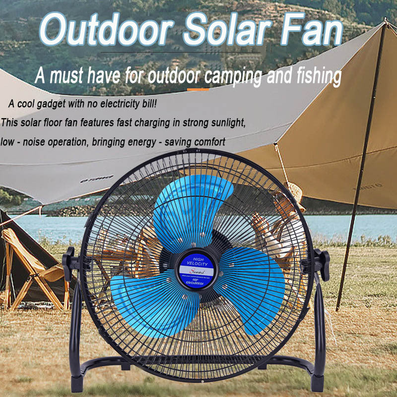 Women's Portable Solar Floor Fan with Silent Operation Kalsten