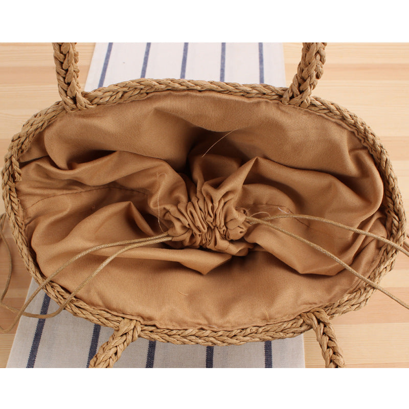 Braided shopping bag with reinforced bottom and long carrying handles Kalsten
