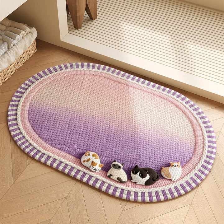 Decorative Cat-Themed Area Rug