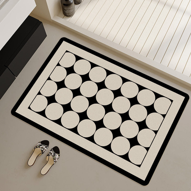 Stylish Geometric Patterned Bath Runner Kalsten