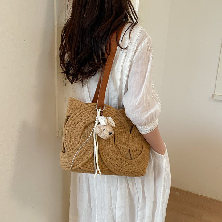 Designer shopping bag with decorative woven pattern Kalsten