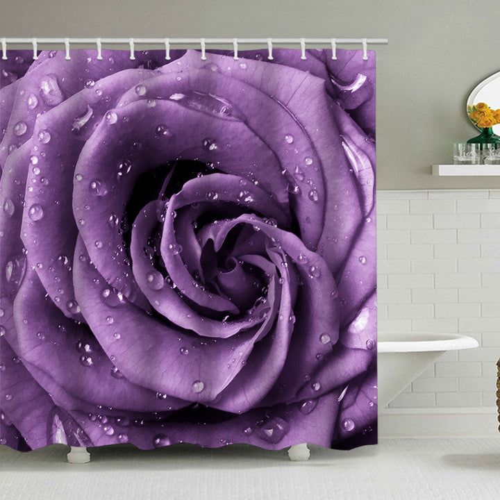 Romantic Floral Swan Shower Curtain Kalsten