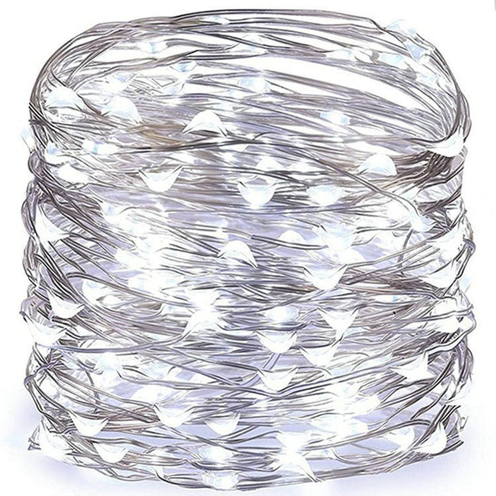 LED Fairy String Lights Ultra-Thin Silver Wire Battery Powered Splash Resistant Decorative Lighting Kalsten