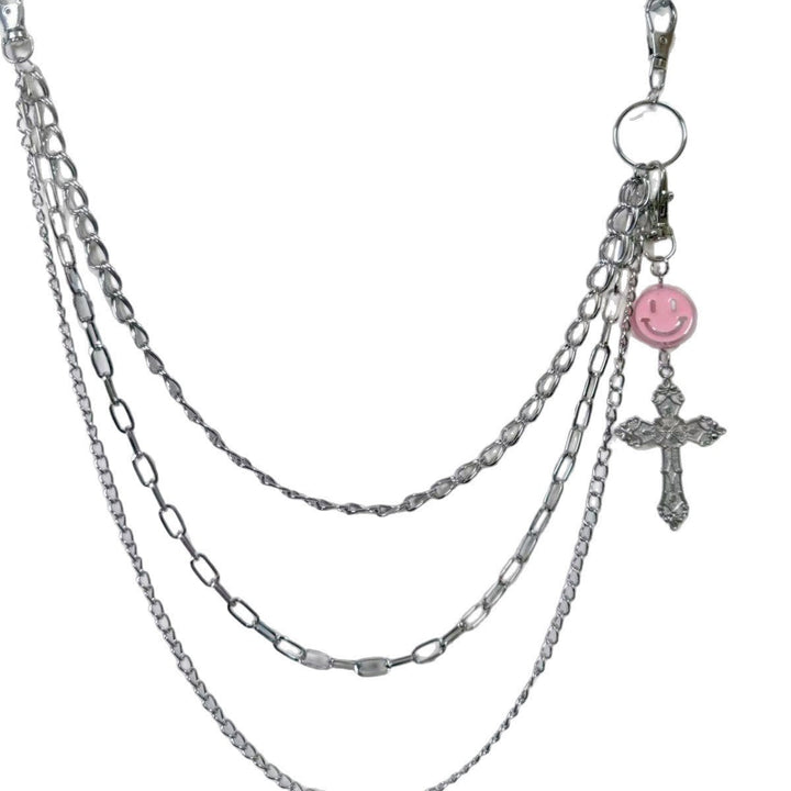 Fashionable chain belt with charm pendants Kalsten
