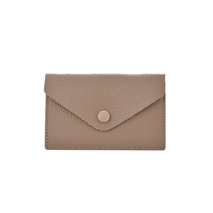 Compact Textured Leather Cardholder Kalsten