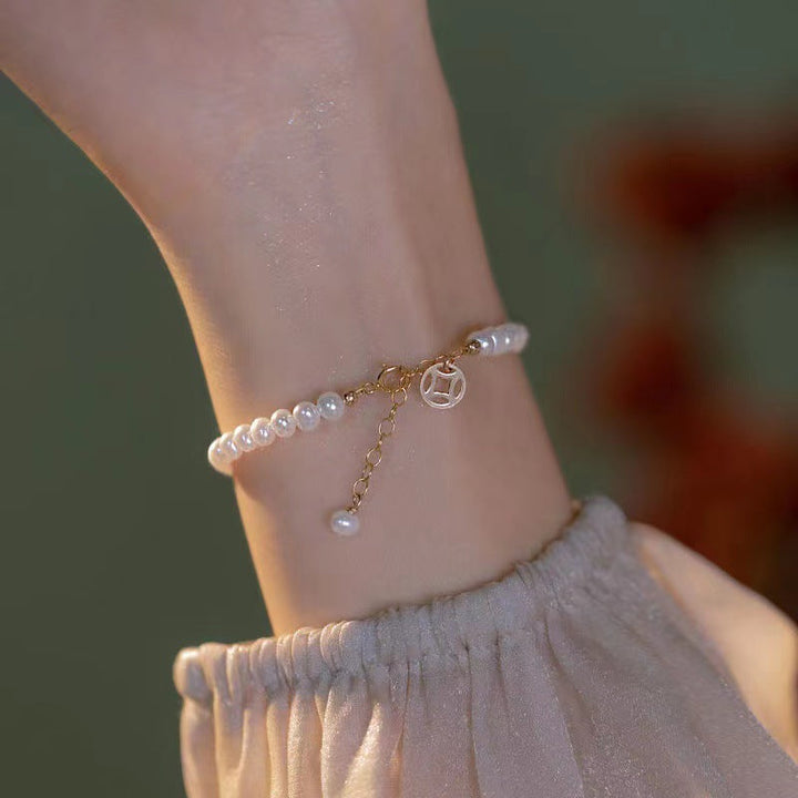 Elegant Pearl Charm Bracelet Kalsten