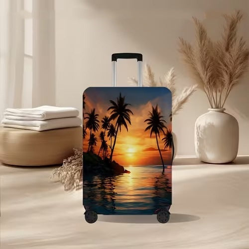 Unisex nan elastic suitcase cover with volcanic lava marble design, stretch protective cover for trolley Kalsten