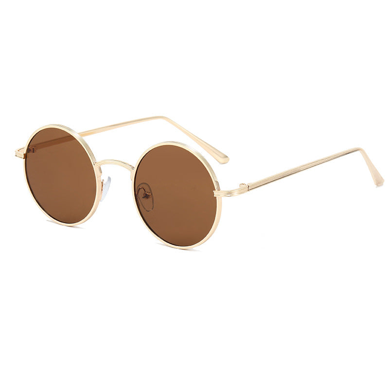 Ladies fashionable glasses with round lenses and fine metal frame Kalsten