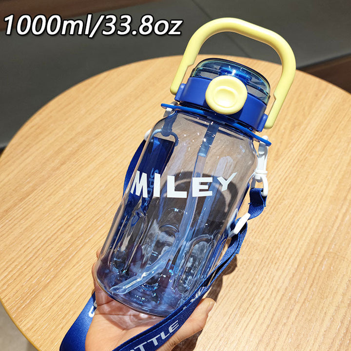 Ladies Sporty Water Bottle with Practical Carrying Strap Kalsten