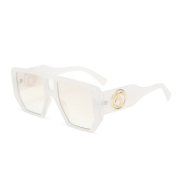Women’s square sunglasses with striking pattern and golden accents Kalsten