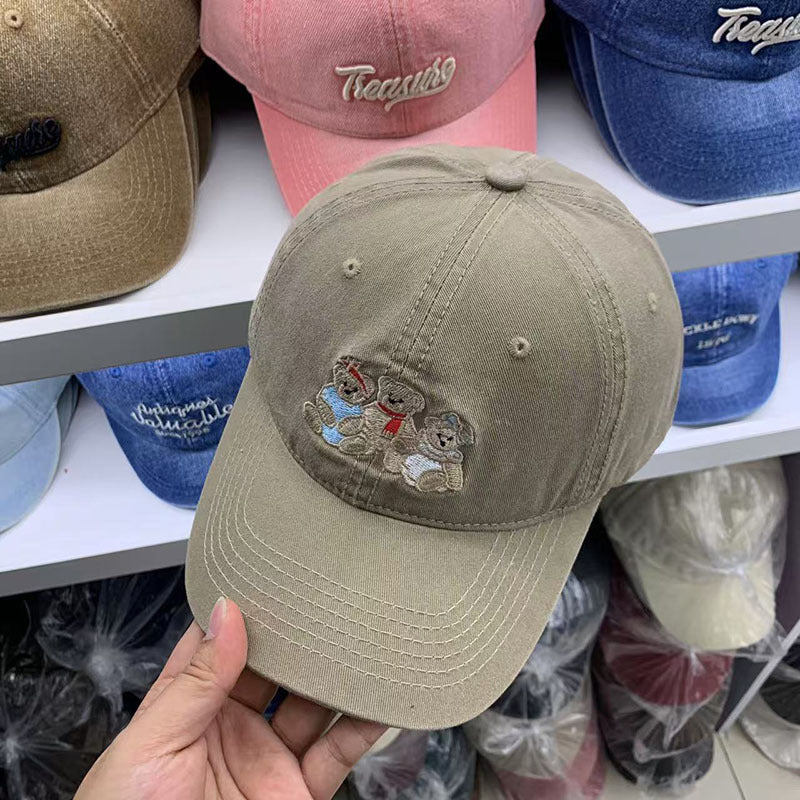 Women's Casual Embroidered Teddy Bear Baseball Cap Kalsten