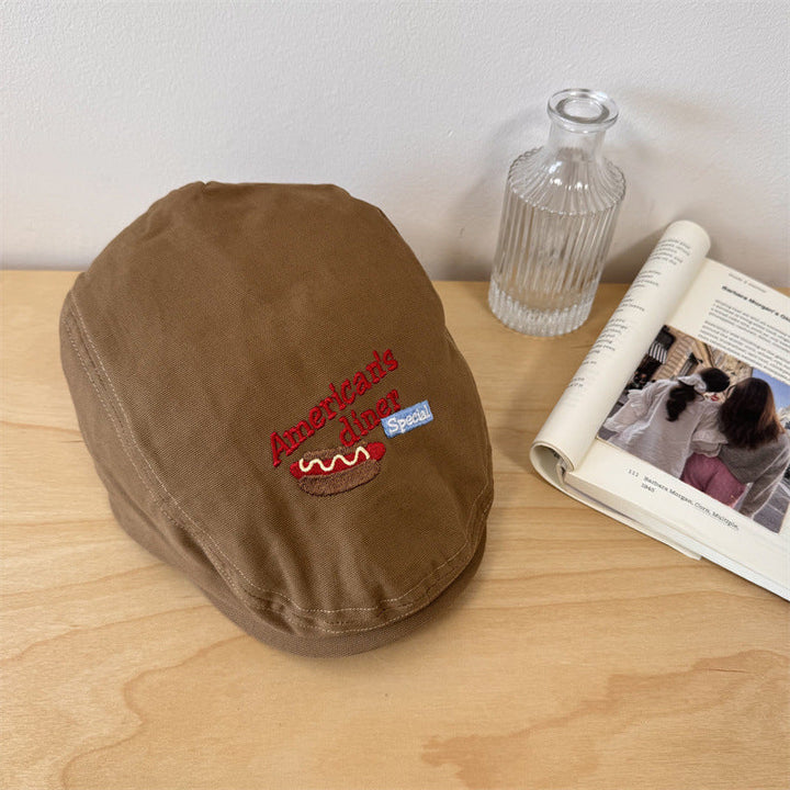 Men's Embroidered Casual Newsboy Cap Kalsten