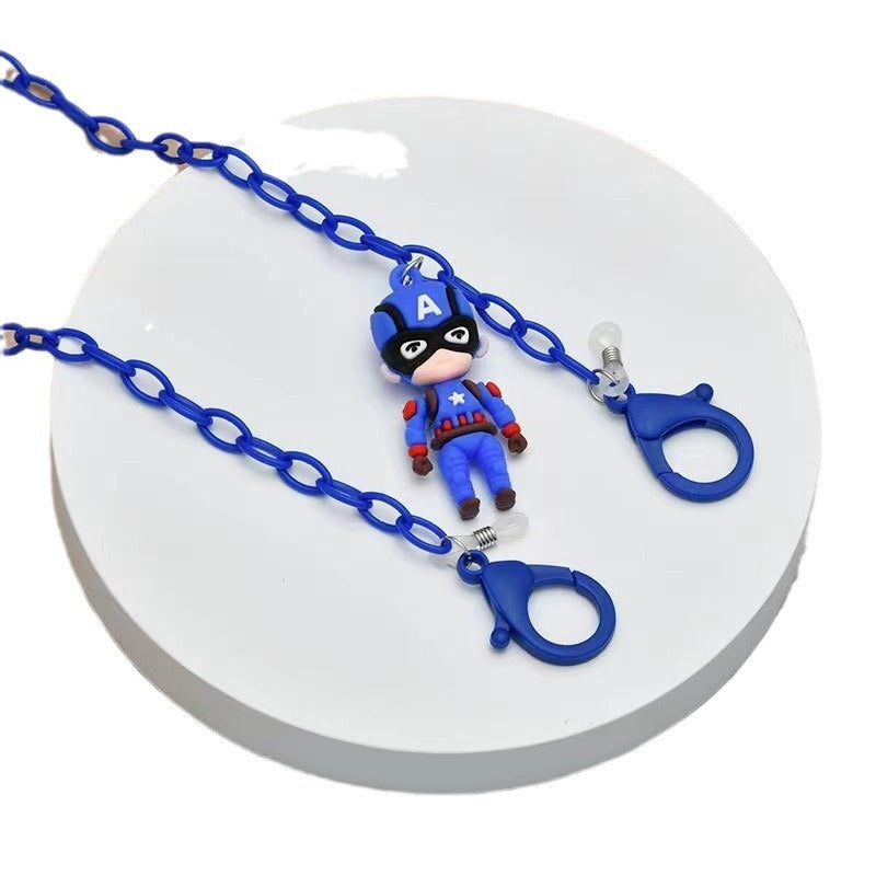 Playful glasses holder chain with figure pendant Kalsten