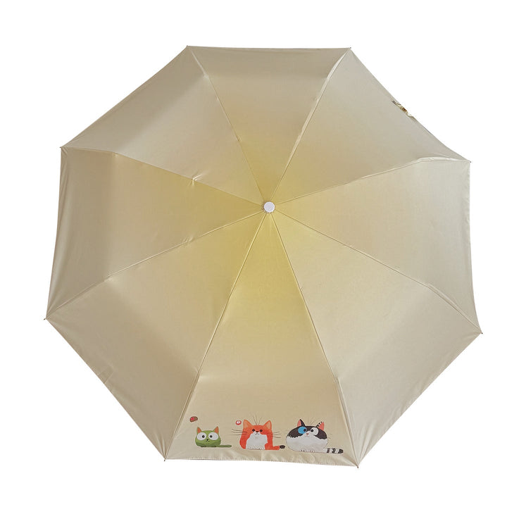 Ladies Folding Umbrella with Loving Animal Designs Kalsten
