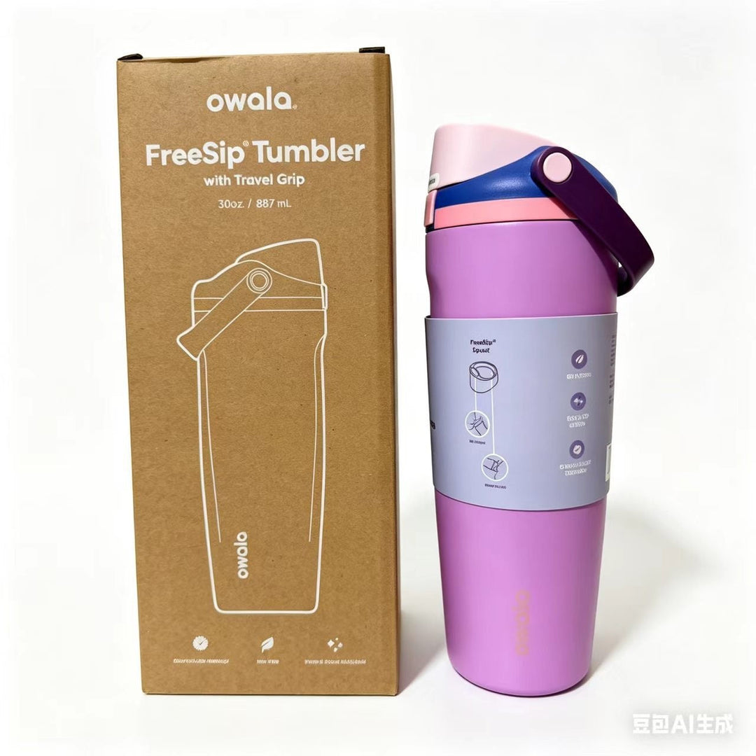 Unisex drink tumbler with integrated straw and leak-proof design Kalsten