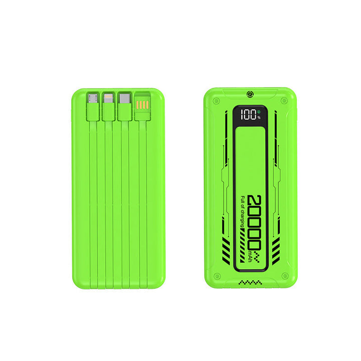 Portable power bank with integrated cable management and digital display Kalsten