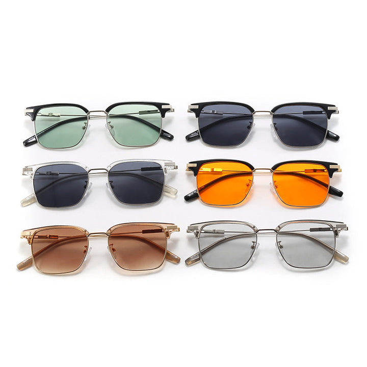 Women's square sunglasses with lightweight metal frame and wide temples Kalsten