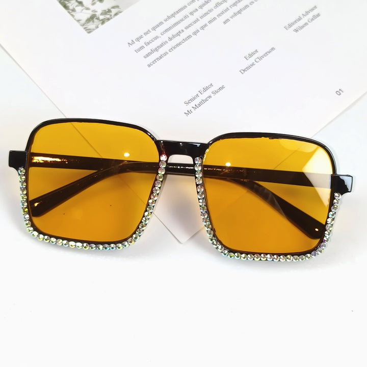 Ladies Glamorous Sunglasses with Sparkling Rhinestone Embellishment Kalsten