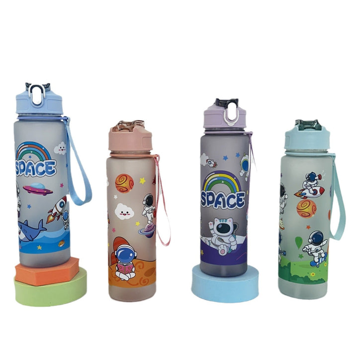 Women's water bottle in space design with practical carrying strap Kalsten