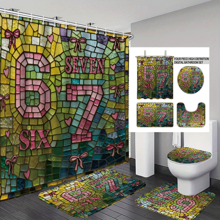 Colorful Dessert-Themed Bathroom Set Kalsten