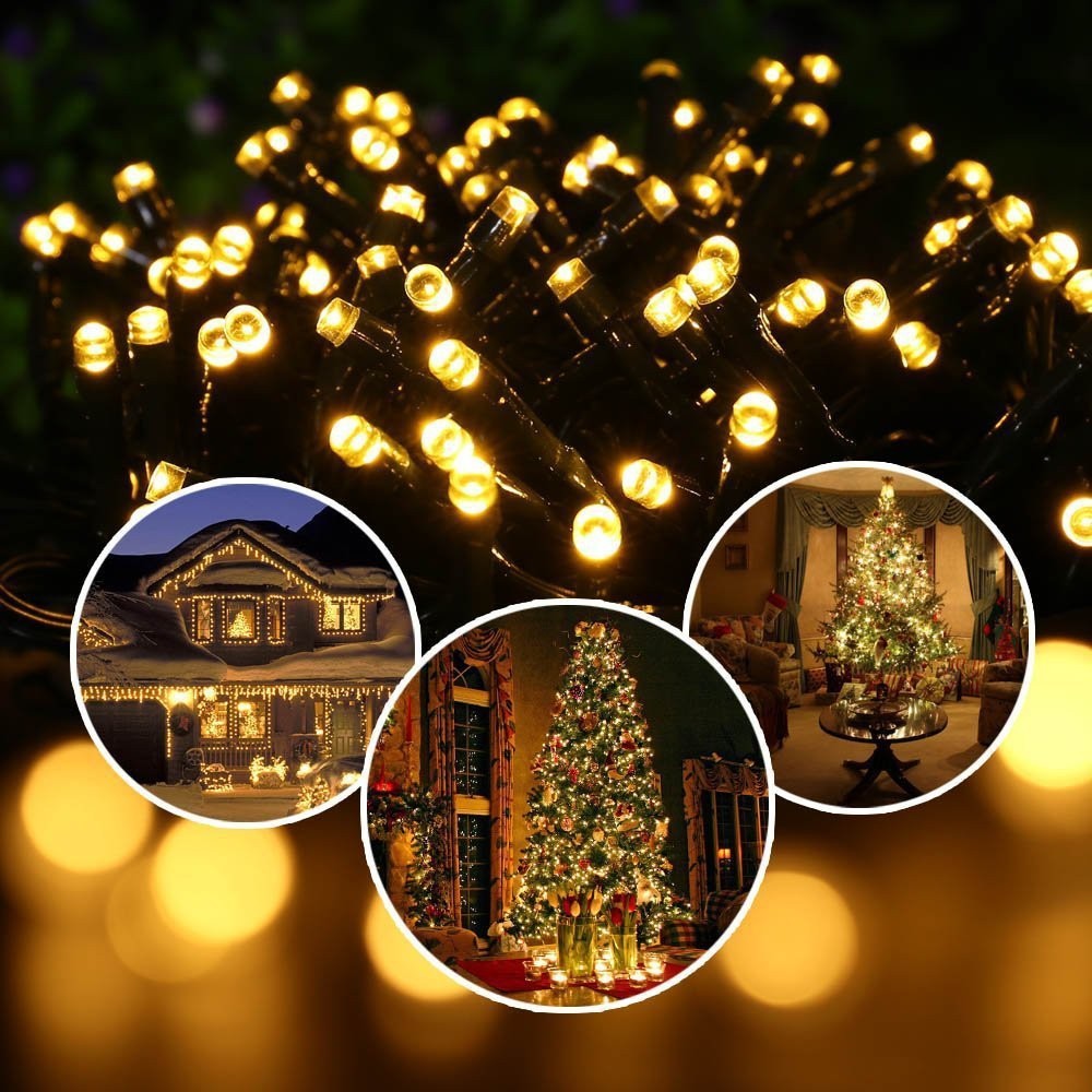 Globe LED String Lights With Waterproof Copper Wire And Textured Clear Bulbs Kalsten