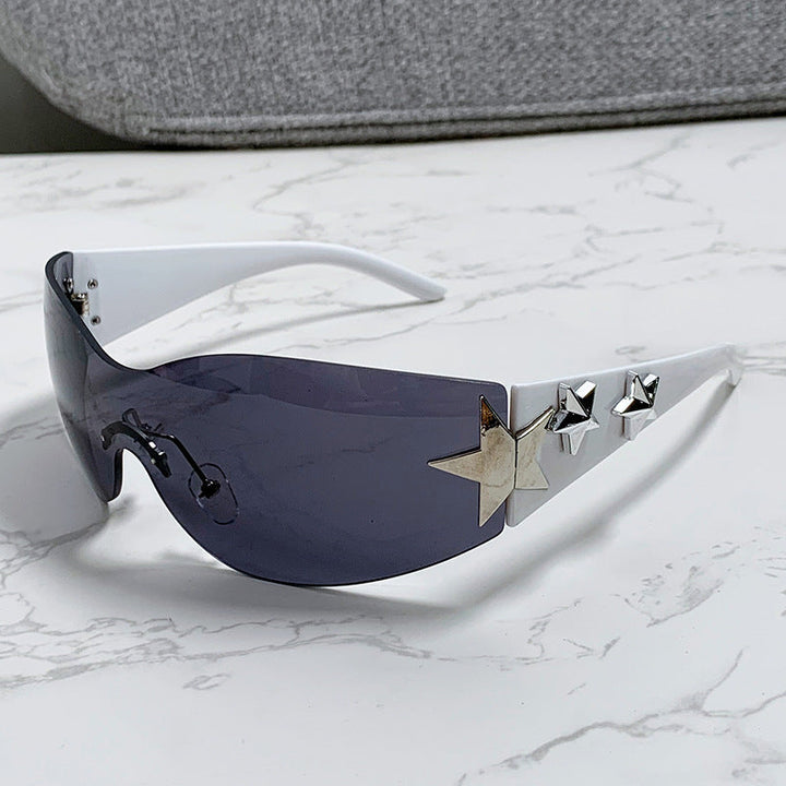 Ladies futuristic sunglasses with striking design and fashionable accents Kalsten