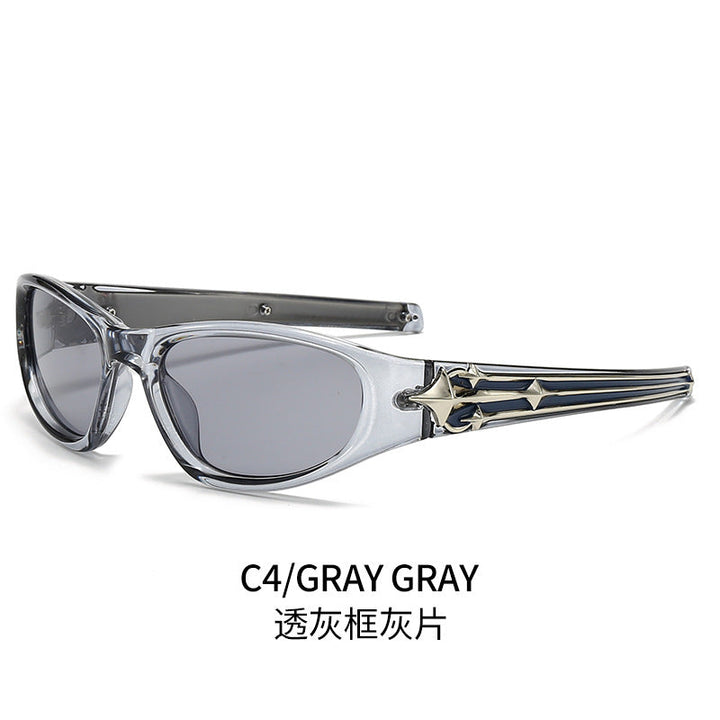 Women's sporty sunglasses in a modern design with a stylish metal frame Kalsten