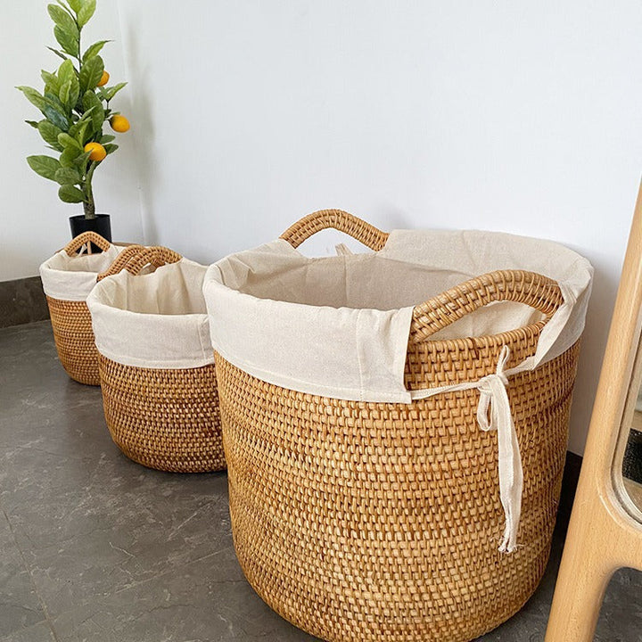 Women Elegant hand-woven basket with practical handles Kalsten