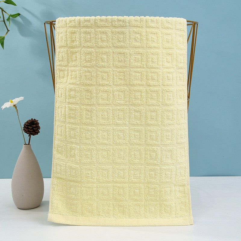 Luxury terry towel with modern check pattern Kalsten