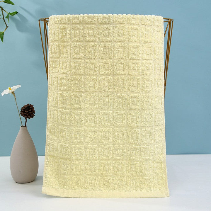 Luxury terry towel with modern check pattern Kalsten
