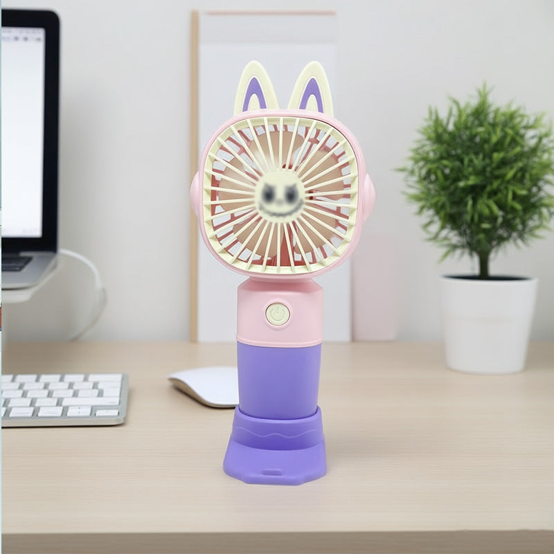 Women Portable Hand Fan with Cat Ears and USB Connection Kalsten