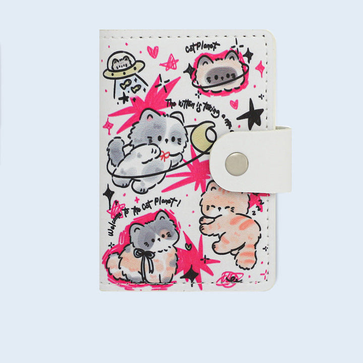 Cute Cartoon Cat-Themed Passport Holder Kalsten