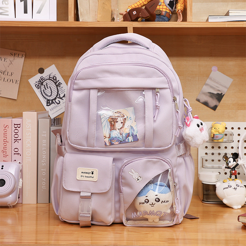 Cute Cartoon-Themed Multi-Pocket School Backpack