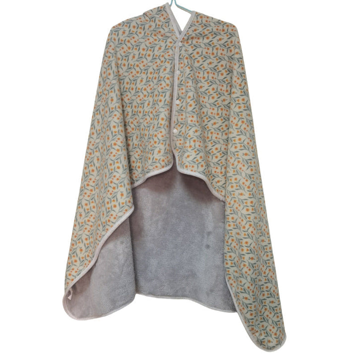 Women Elegant and Comfortable Fleece Poncho Blanket Kalsten