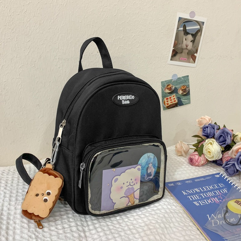 Multi-Functional Transparent Panel School Backpack